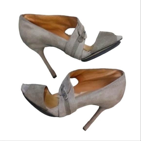 Lamb Suede Platform Heels women's size 10 - Picture 1 of 10